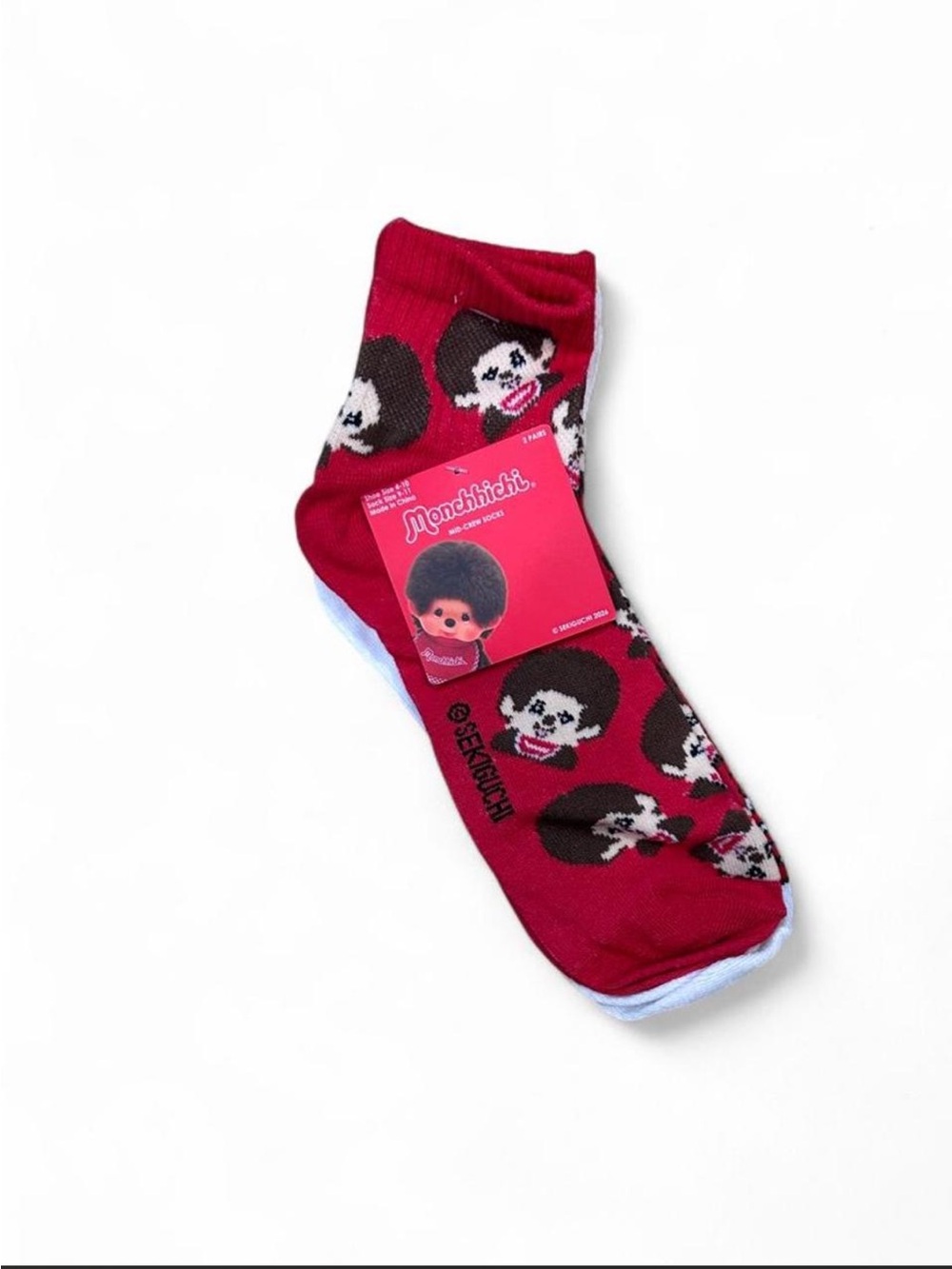 Monchhichi Character Crew Socks